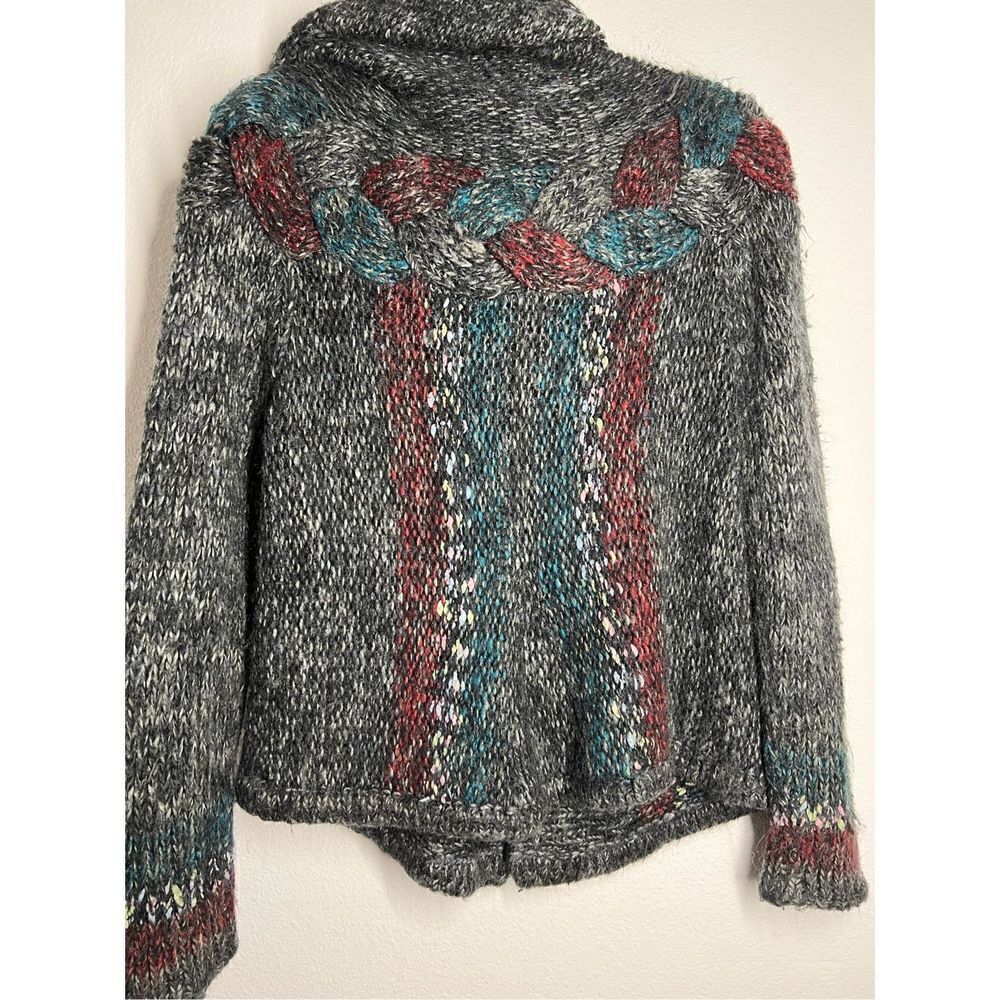 XXI Knit Cable Multicolor one Button Cardigan Size S - Picture 5 of 13